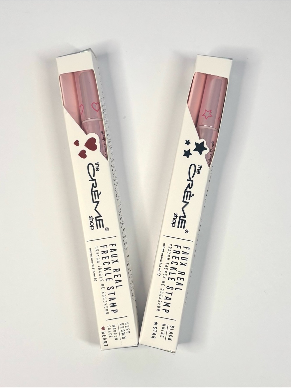 ⚡️Set of TWO (2) Creme Shop Freckle Stamp/Eyeliners (1 brown heart 1 black star)